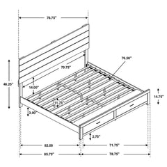 Brantford Barrel Oak Eastern King Storage Bed - Ornate Home