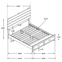 Brantford Barrel Oak Queen Storage Bed - Ornate Home