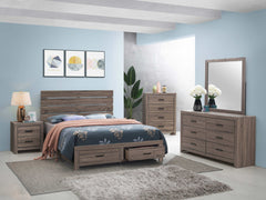 Brantford Barrel Oak Queen Storage Bed - Ornate Home