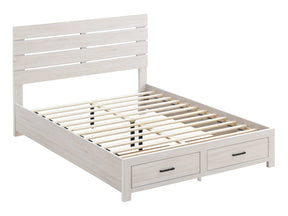 Brantford Coastal White Eastern King Storage Bed - Ornate Home