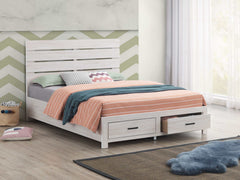 Brantford Coastal White Eastern King Storage Bed - Ornate Home