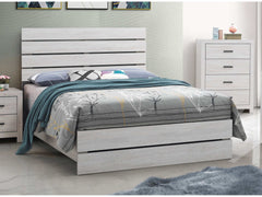 Brantford Coastal White Queen Bed - Ornate Home