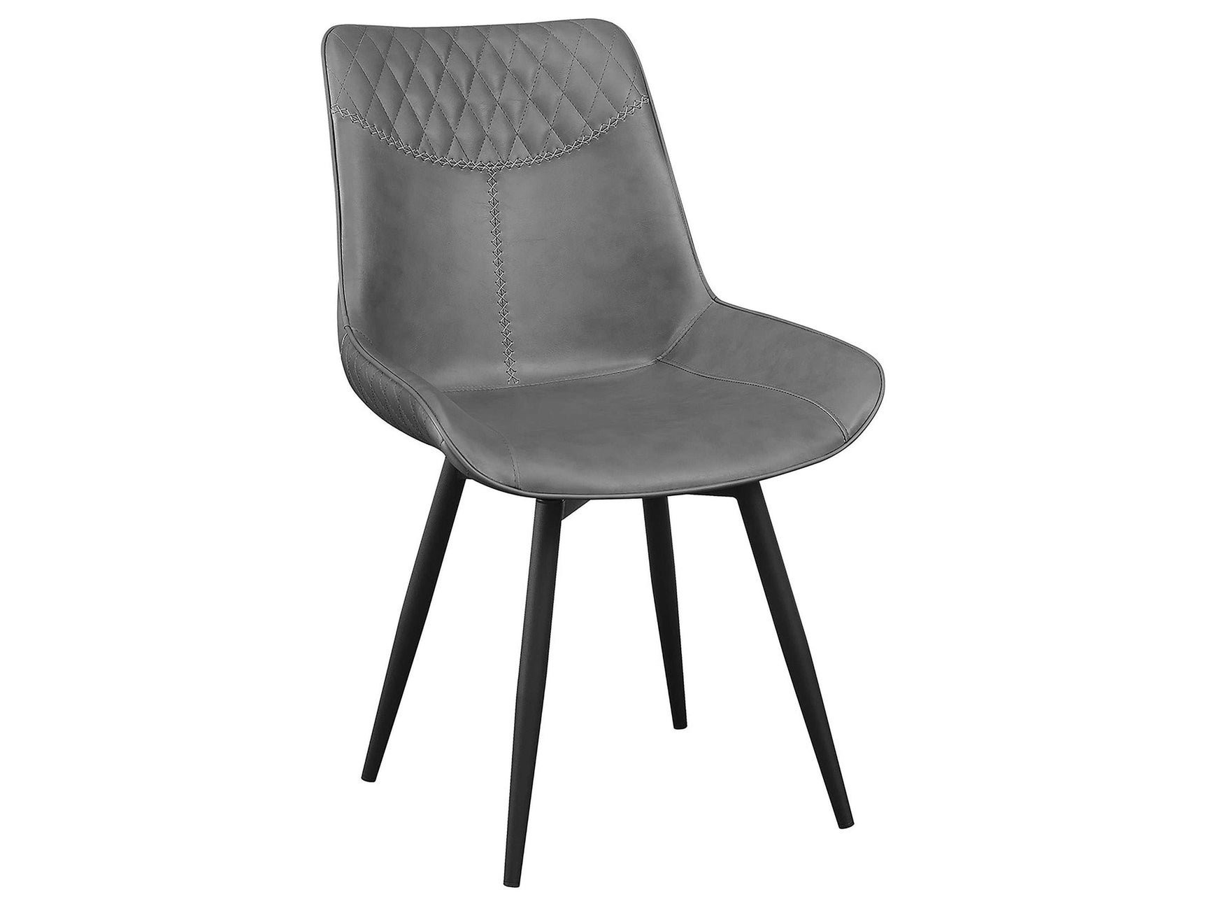 Brassie Grey / Black Swivel Side Chair (Set of 2) - Ornate Home