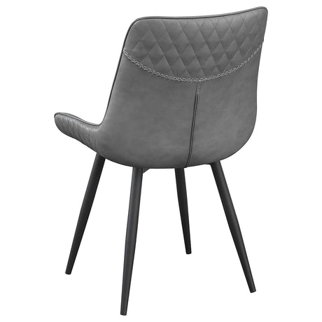 Brassie Grey / Black Swivel Side Chair (Set of 2) - Ornate Home