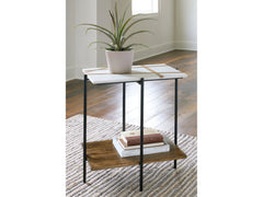 Braxmore White/Light Brown Accent Table - Ornate Home