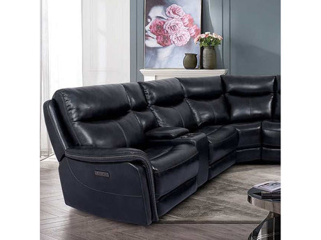 Braylee Dark Navy Power Sectional - Ornate Home