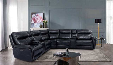 Braylee Dark Navy Power Sectional - Ornate Home