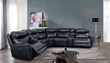 Braylee Dark Navy Power Sectional - Ornate Home