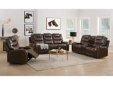 Braylon Brown PU Motion Sofa+Loveseat - Ornate Home