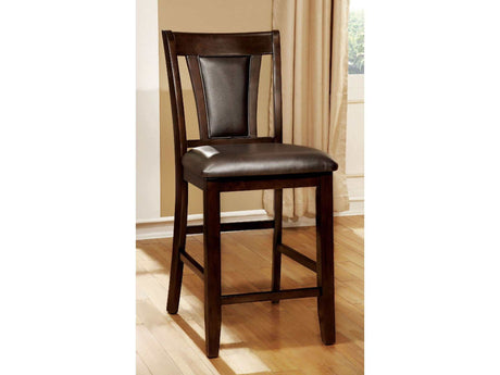Brent Dark Cherry & Espresso Counter Ht. Chair (Set of 2) - Ornate Home