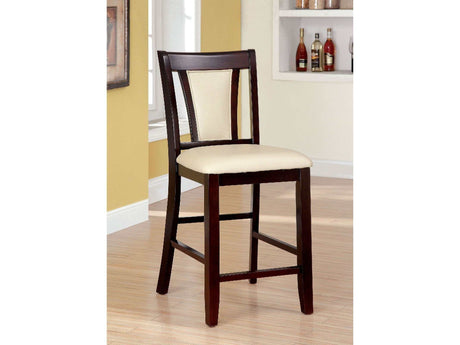 Brent Dark Cherry & Ivory Counter Ht. Chair (Set of 2) - Ornate Home