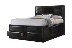 Briana Black 4pc California King Bedroom Set w/ Storage - Ornate Home