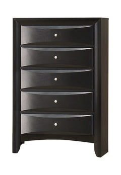 Briana Black 5pc Eastern King Bedroom Set w/ Storage - Ornate Home