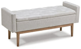 Briarson Beige/Brown Storage Bench - Ornate Home