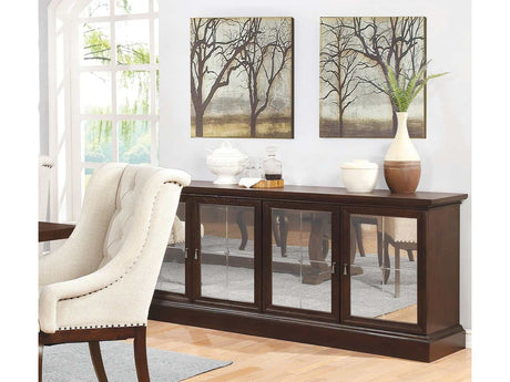 Brockway Antique Java 4-Door Server/Sideboard - Ornate Home