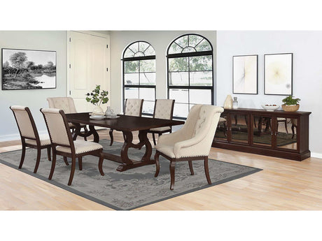 Brockway Antique Java / Cream 7 Pc Dining Set - Ornate Home