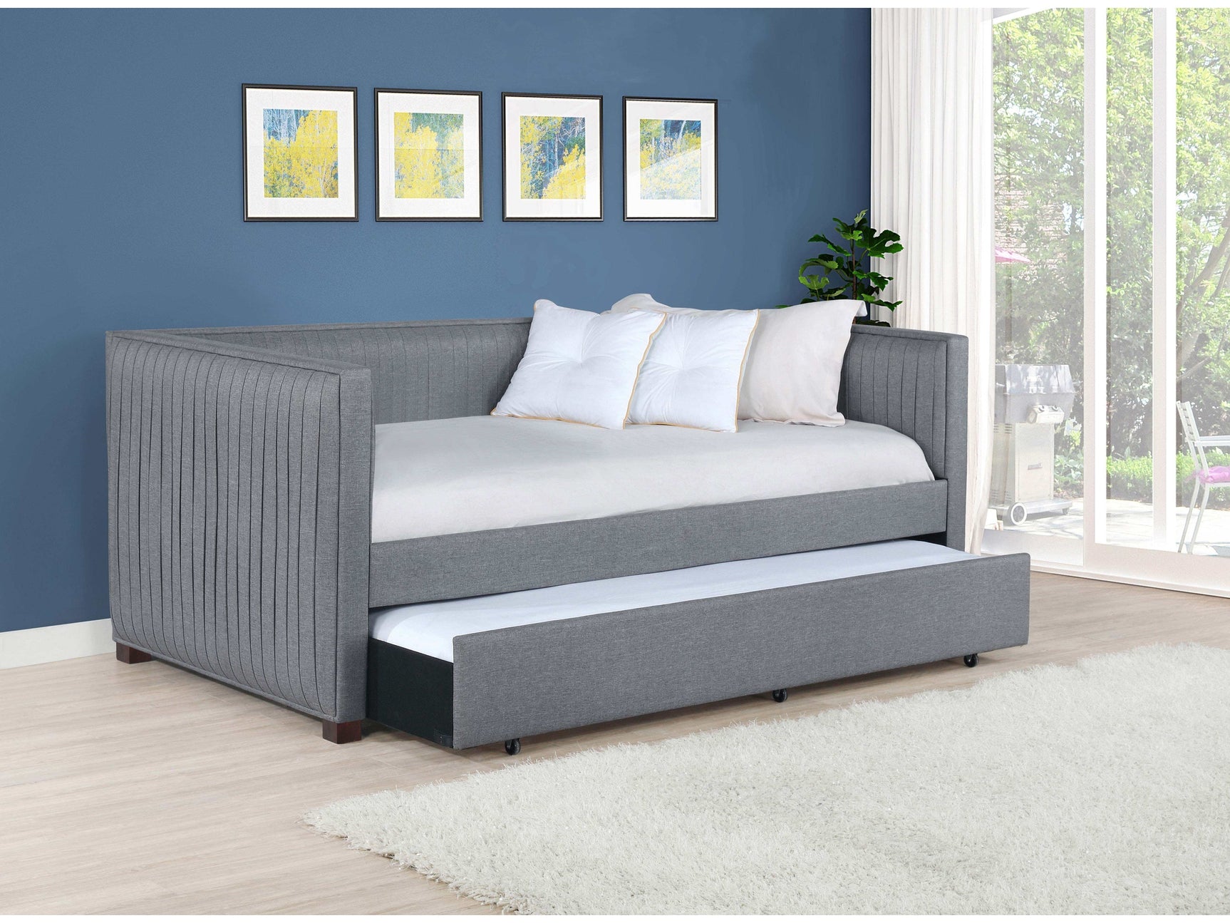 Brodie Grey Twin Daybed W/ Trundle - Ornate Home