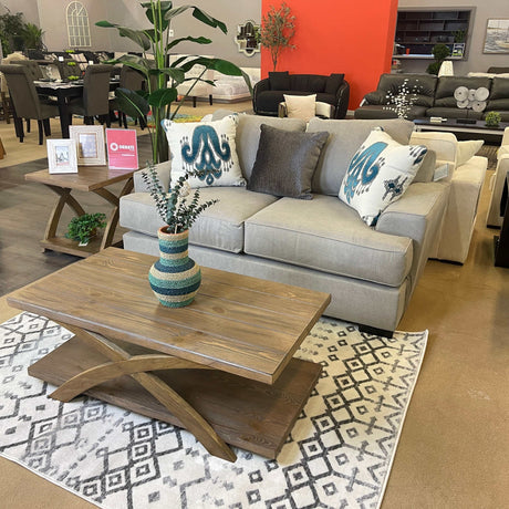 Bryanna Antique Light Oak 3pc Coffee Table Set - Ornate Home