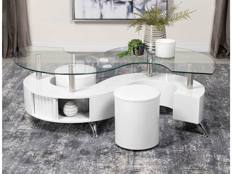 Buckley White High Gloss Coffee Table - Ornate Home