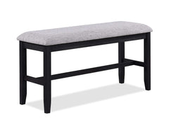 Buford Charcoal Black/Light Gray Counter Height Dining Bench - Ornate Home