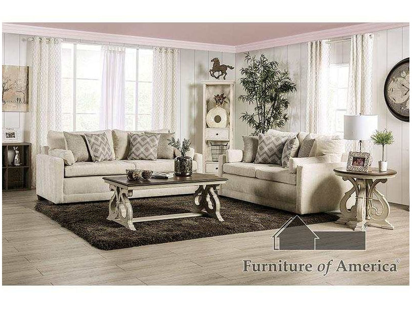 Burgess Beige Sofa & Loveseat - Ornate Home