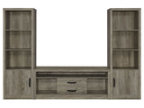 Burke Grey Driftwood 3 Pc Entertainment Center - Ornate Home