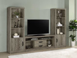 Burke Grey Driftwood 3 Pc Entertainment Center - Ornate Home