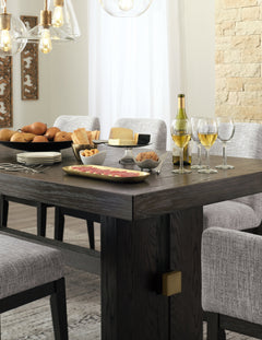 Burkhaus Dark Brown Dining Table w/ Extension - Ornate Home