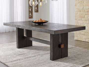 Burkhaus Dark Brown Dining Table w/ Extension - Ornate Home