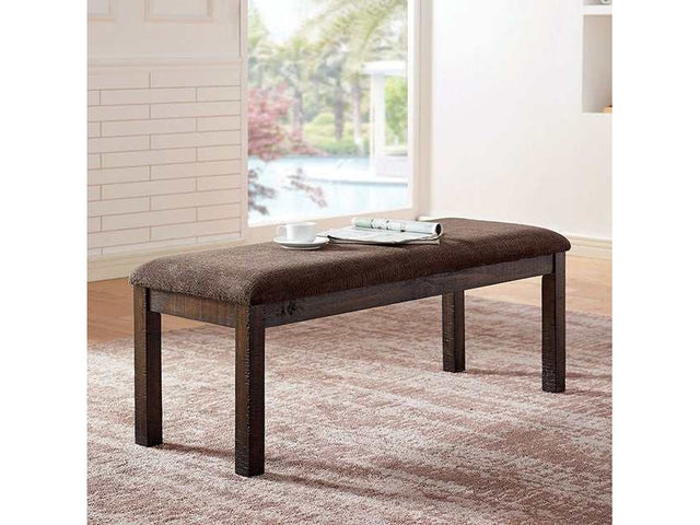 Burton Walnut/Ash Brown Bench - Ornate Home