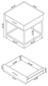 Byers Brown Oak / Sandy Black End Table - Ornate Home