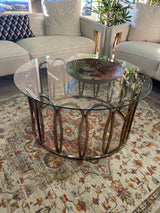 Koda Chrome & Clear Round Coffee Table - Ornate Home