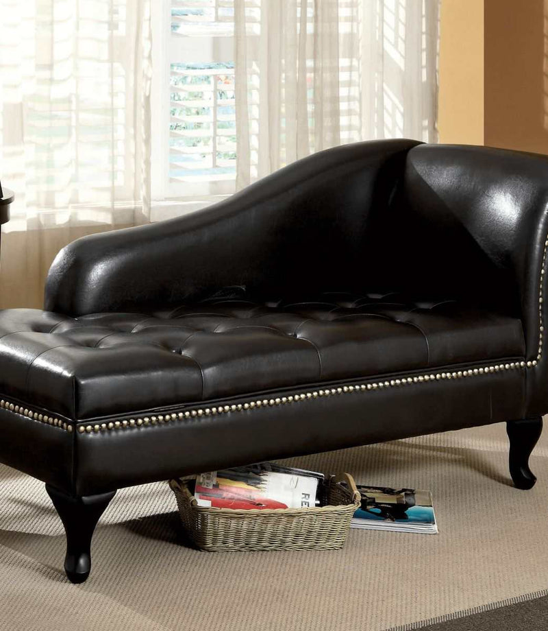 Lakeport Black Chaise - Ornate Home