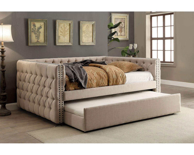 Suzanne Ivory Full Daybed w/ Trundle - Ornate Home