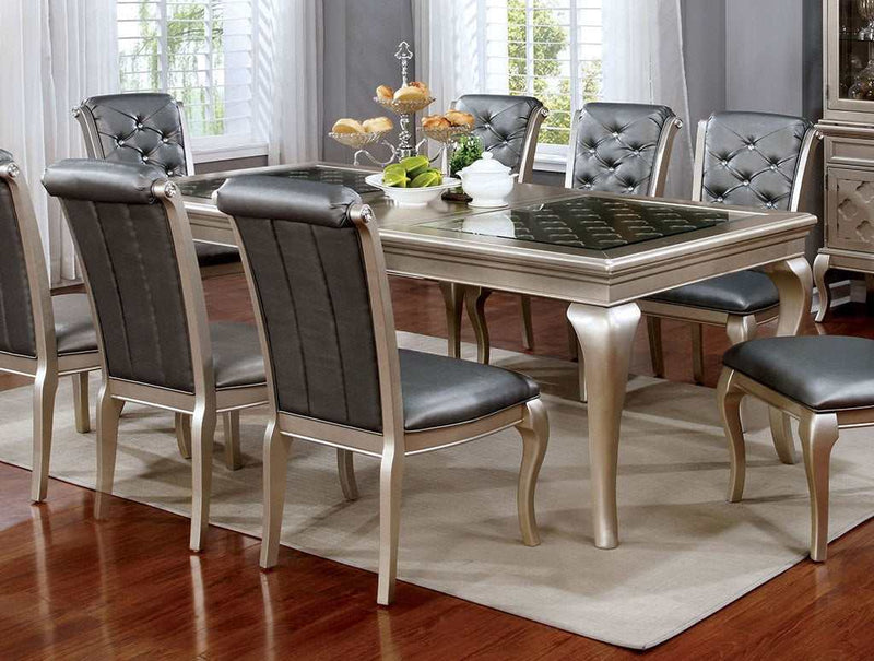 Amina Champagne Dining Table - Ornate Home