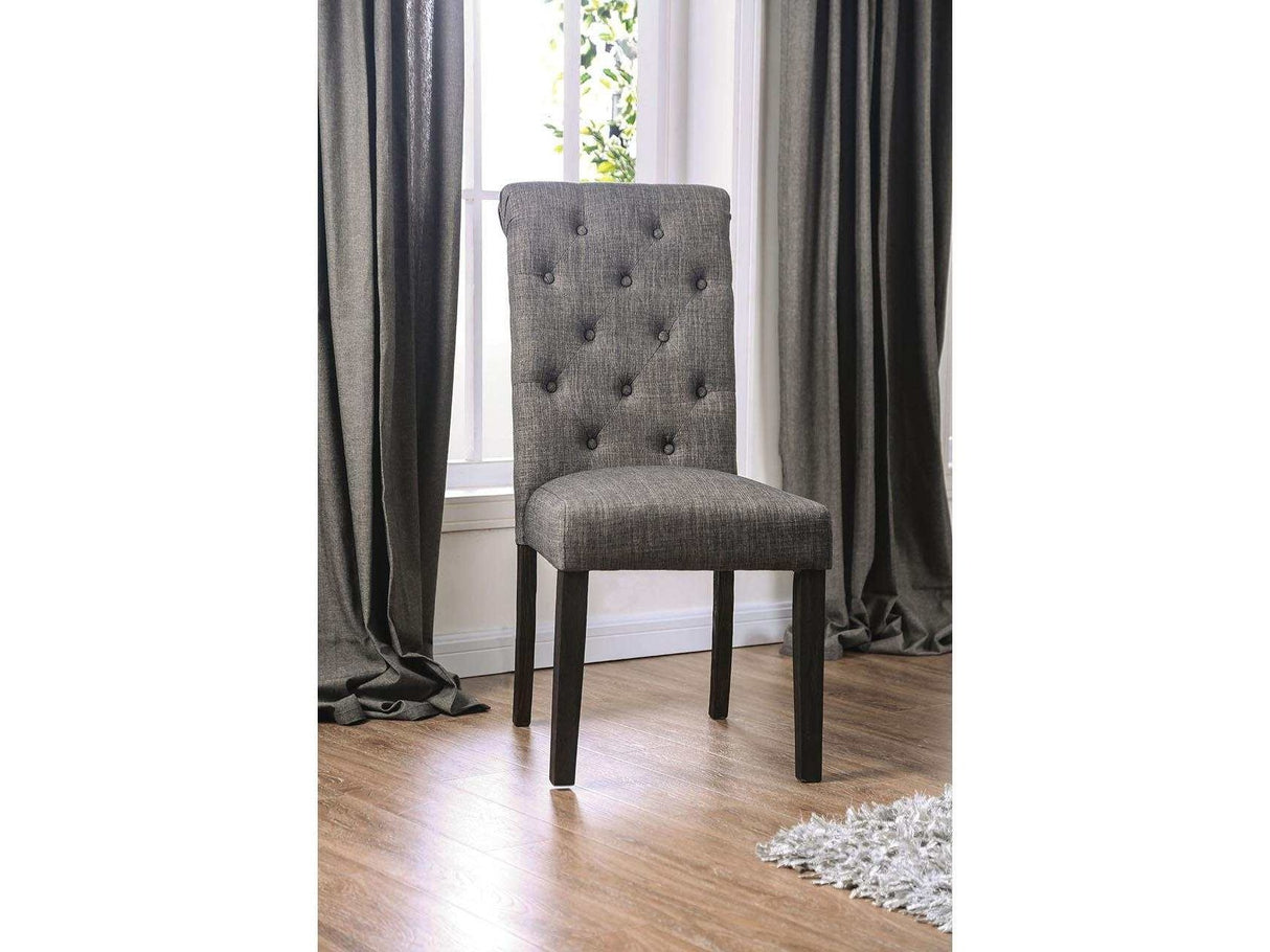 Alfred Antique Black & Gray Side Chair (Set of 2) - Ornate Home