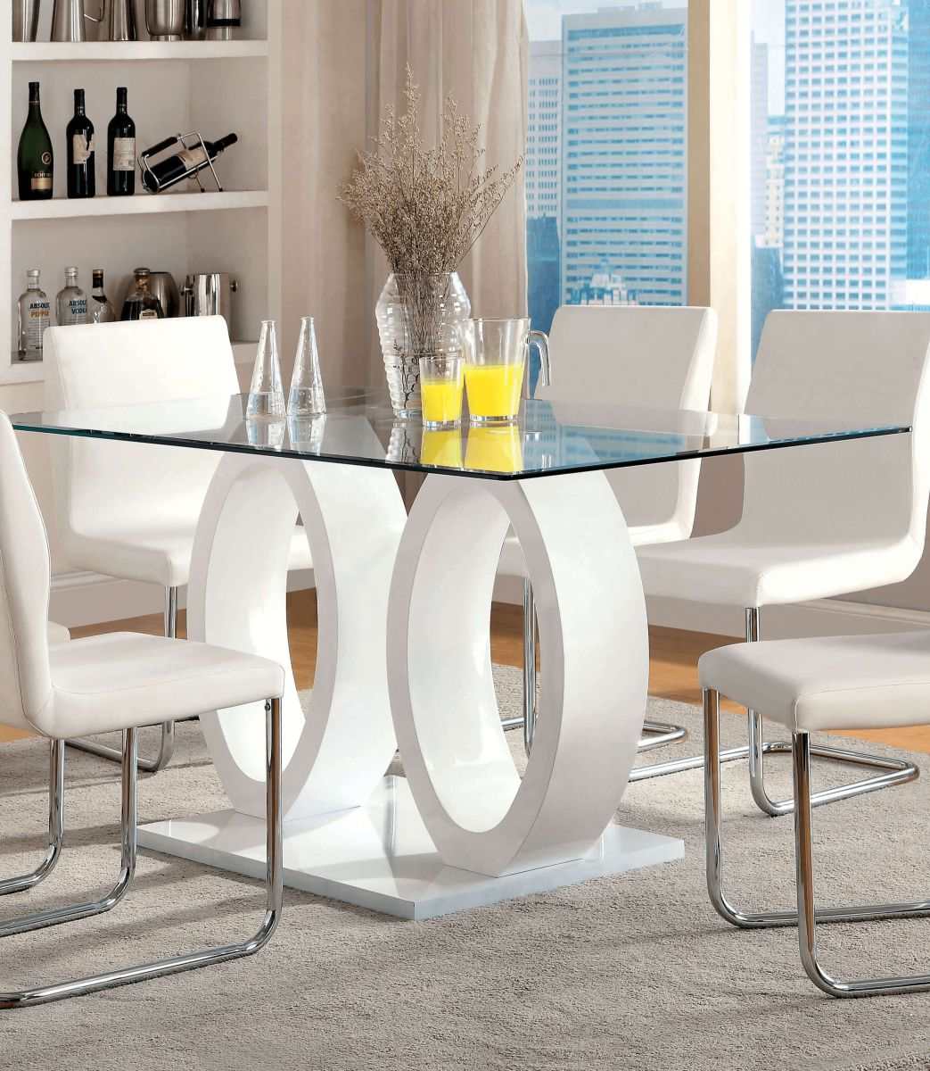 Lodia I White Dining Table - Ornate Home