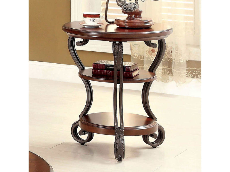 May Brown Cherry Side Table - Ornate Home