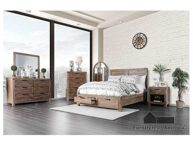 Wynton Weathered Light Oak 5 Pc. Queen Bedroom Set w/ 2NS - Ornate Home