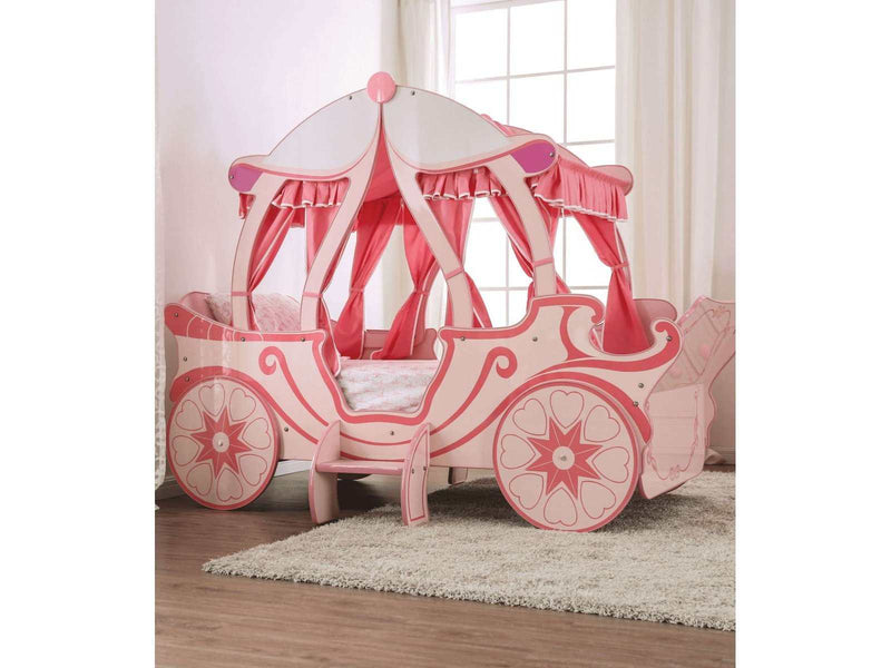 Arianna Pumpkin Pink Carriage Twin Bed - Ornate Home