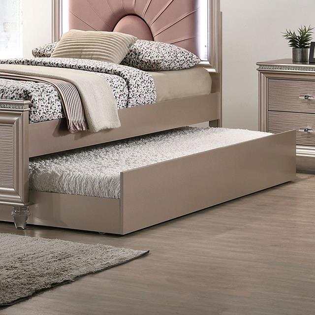 Allie Rose Gold 4 Pc. Twin Bedroom Set w/ Trundle - Ornate Home