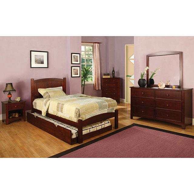 Cara Cherry 4 Pc. Twin Bedroom Set - Ornate Home