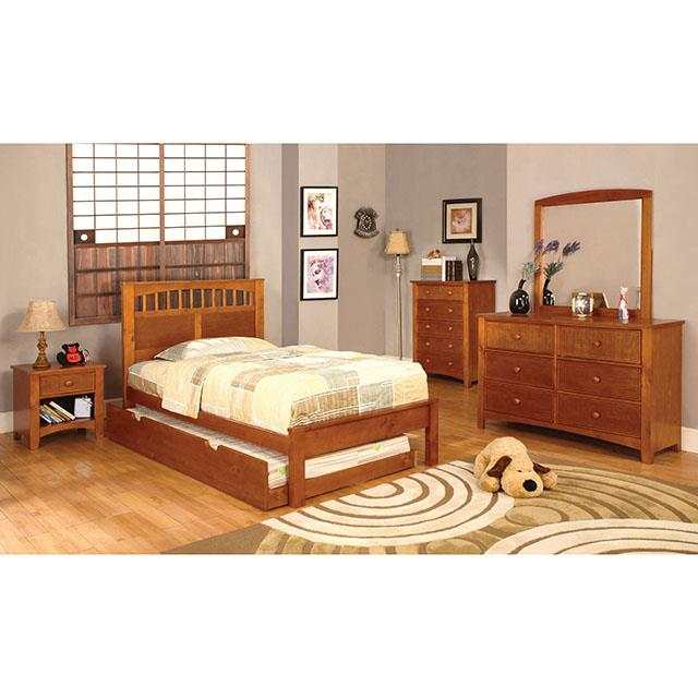 Carus Oak 4 Pc. Full Bedroom Set - Ornate Home