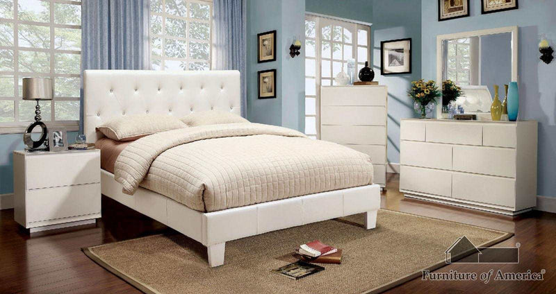 Velen White Queen Bed - Ornate Home