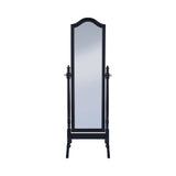 Cabot Black Cheval Mirror w/ Arched Top - Ornate Home