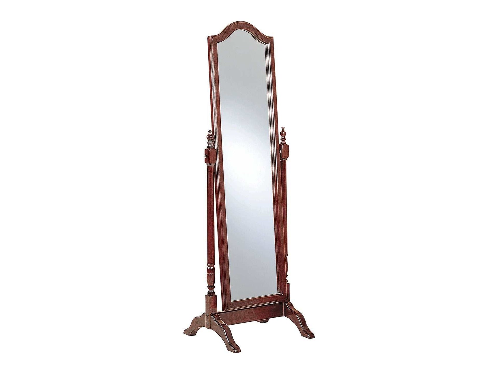 Cabot Merlot Cheval Mirror w/ Arched Top - Ornate Home
