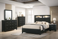 Cadence Black LED Panel Bed - Ornate Home