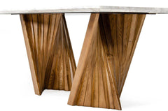 Cadence Walnut & Marble Dining Table - Ornate Home