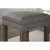 Caerleon Wire-Brushed Gray/Gray 3 Pc. Counter Height Table Set - Ornate Home