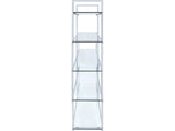 Caiden Chrome & Clear Bookcase - Ornate Home